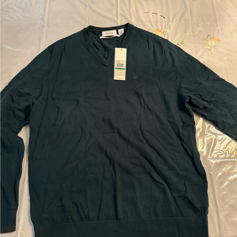 Calvin Klein Green Sweater Size Large